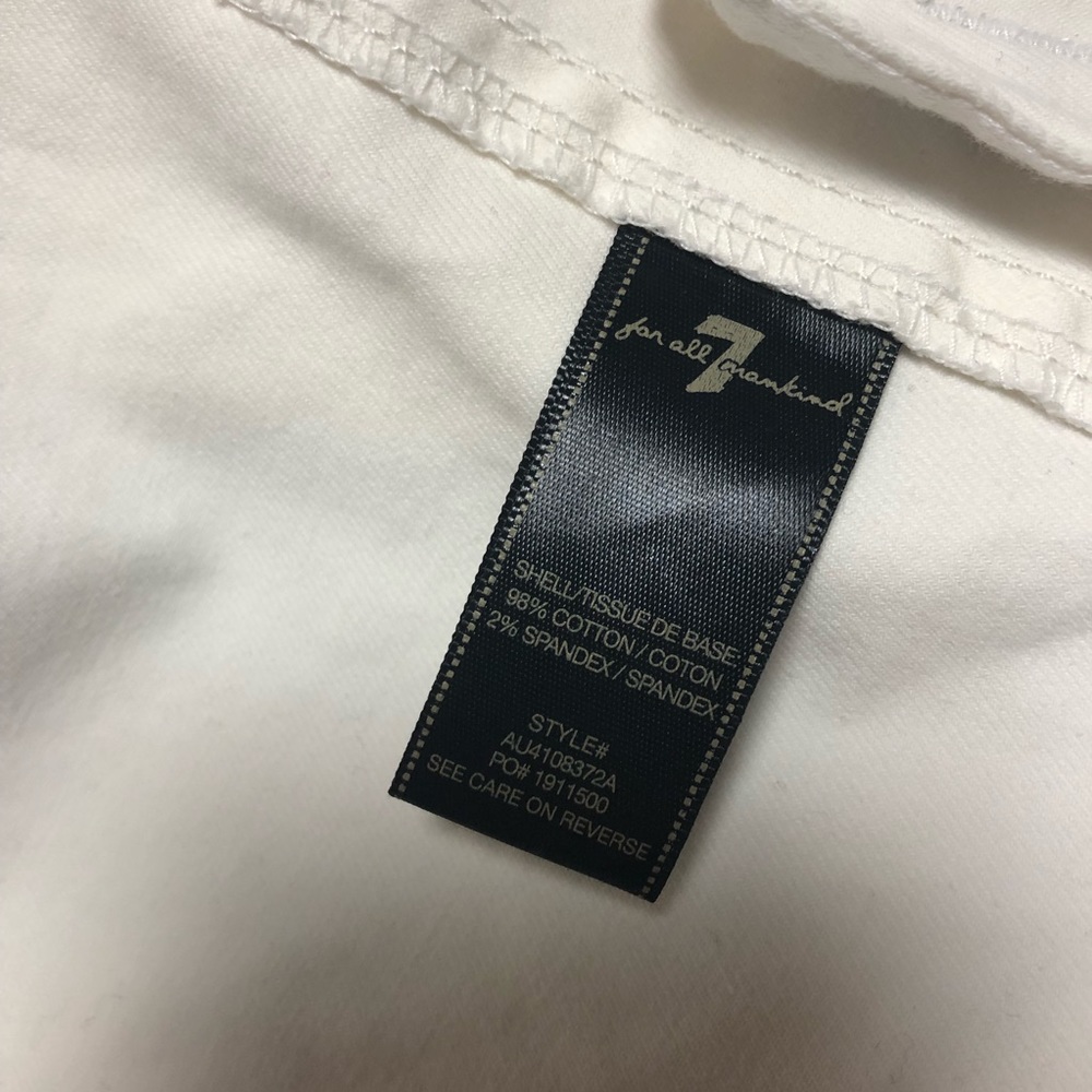 White Coated Denim Motorcycle Jacket - Picture 6 of 7